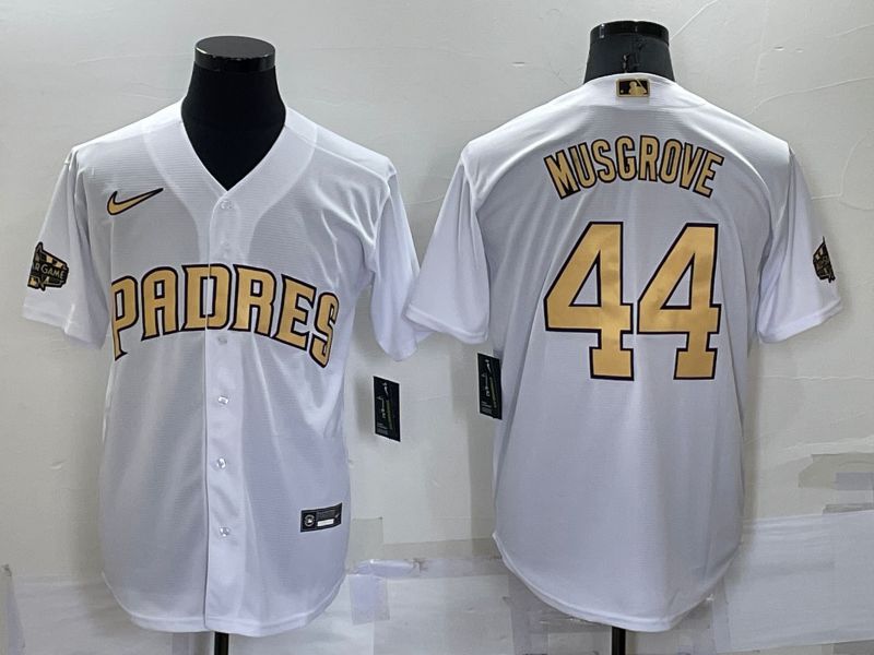 Men San Diego Padres 44 Musgrove White 2022 All Star Nike MLB Jerseys